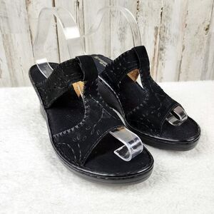 Naturalizer Rosie Leather Sandals Black Size 10.5